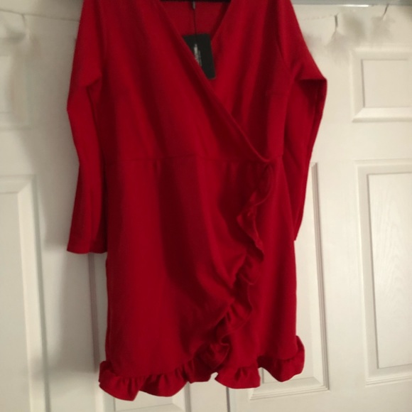 PLT Red Ruffle Dress - Picture 5 of 6